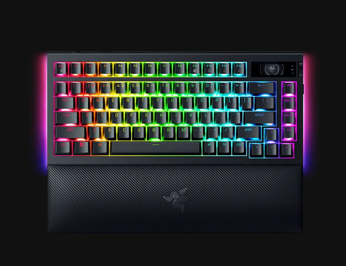 Razer 雷蛇BlackWidow V4 Pro 黑寡婦蜘蛛幻彩版無線電競鍵盤英文/觸感機械橘軸/75%/熱插拔| GAME休閒館｜消費性 娛樂專門店第一品牌