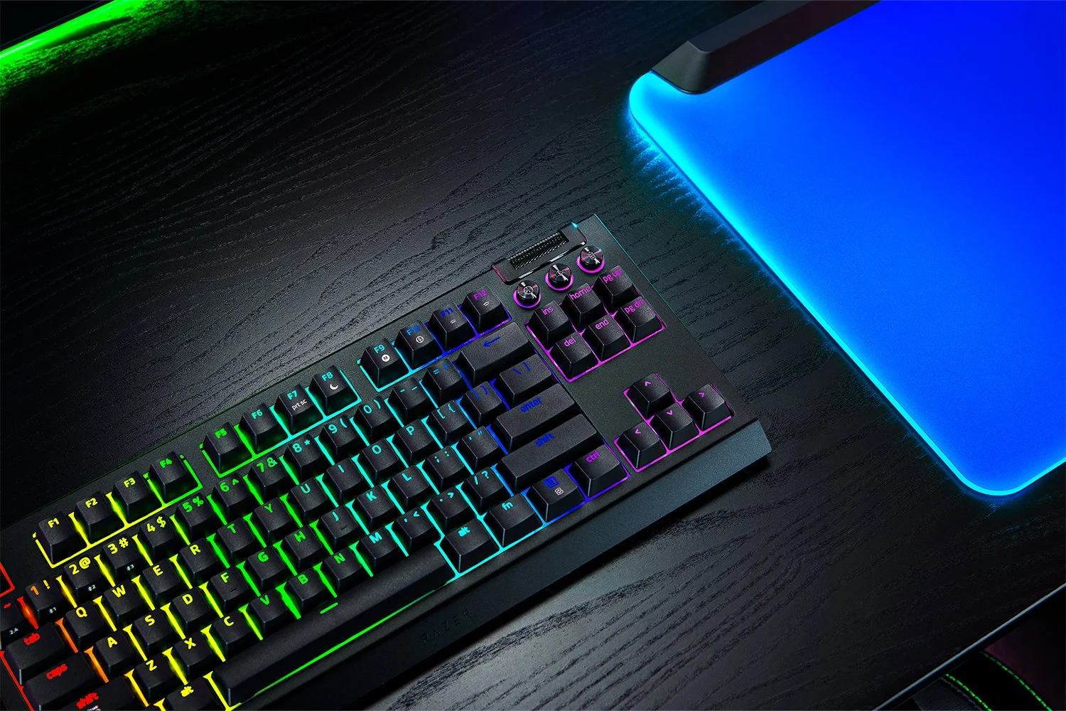 Razer 黑寡婦蜘BlackWidow V4 TKL HyperSpeed 三模熱插拔幻彩版鍵盤橘
